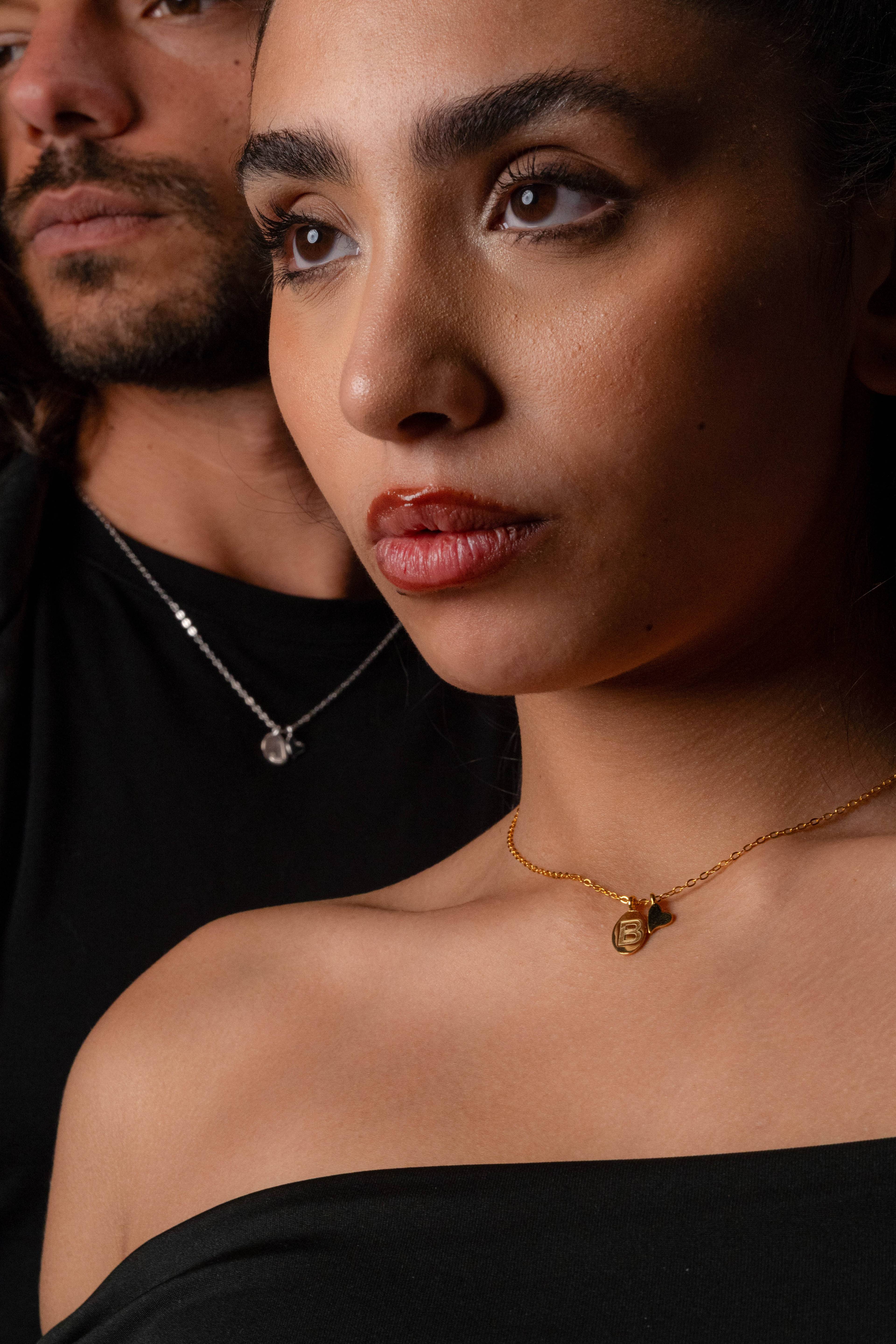 Forever Initial Necklace's Couple Set