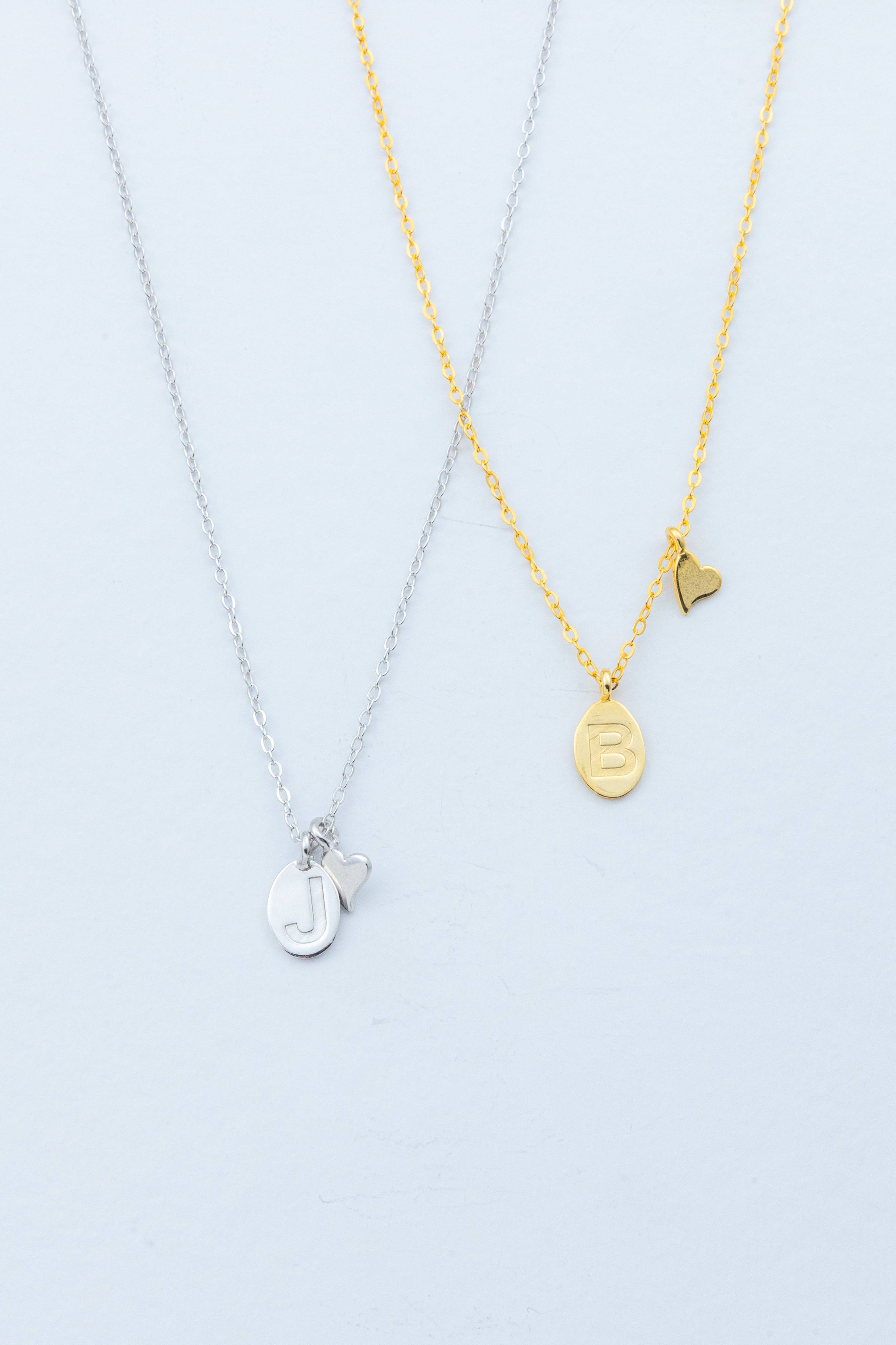 Forever Initial Necklace's Couple Set