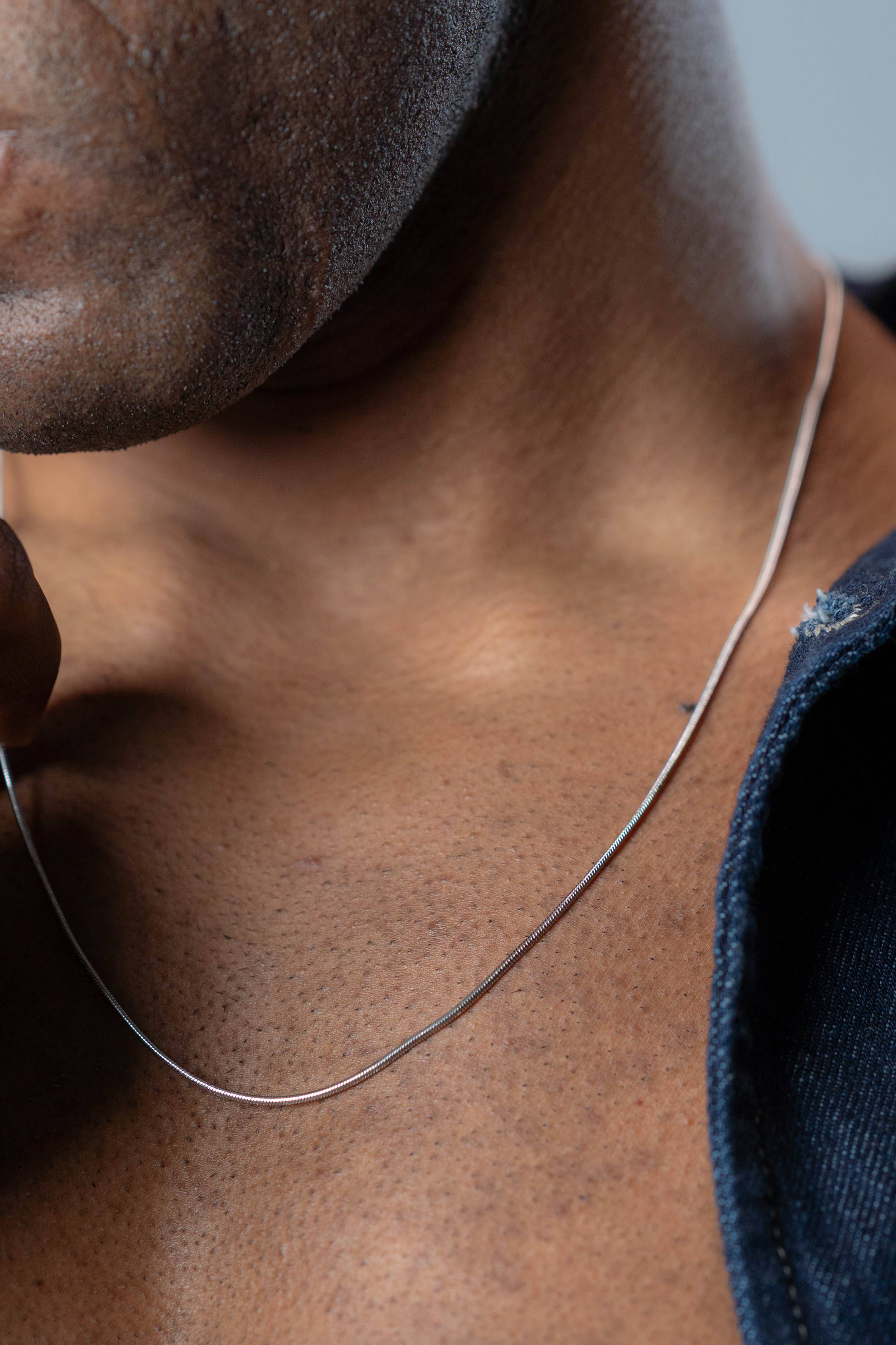 Silver Verge Necklace 50 cm - silver