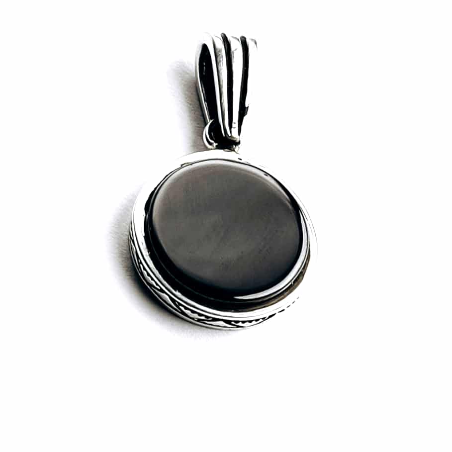 Black Stone Silver Pendant
